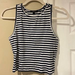 Stripe cropped tank top